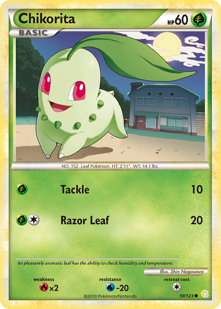 Chikorita (59/123) [HeartGold & SoulSilver: Base Set] | Exor Games Dartmouth