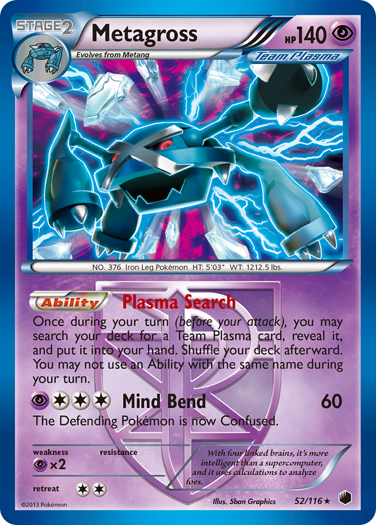 Metagross (52/116) [Black & White: Plasma Freeze] | Exor Games Dartmouth