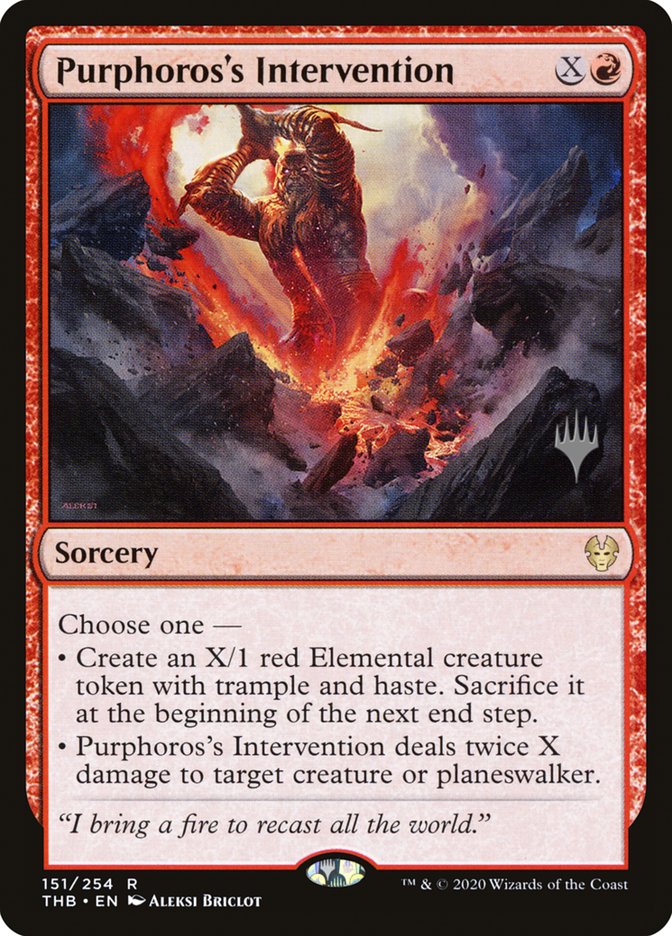 Purphoros's Intervention (Promo Pack) [Theros Beyond Death Promos] | Exor Games Dartmouth