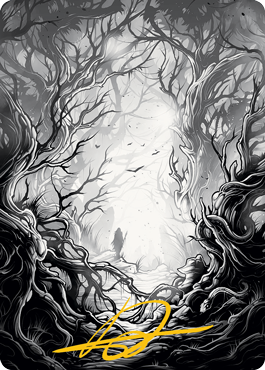 Forest 1 Art Card (Gold-Stamped Signature) [Innistrad: Midnight Hunt Art Series] | Exor Games Dartmouth
