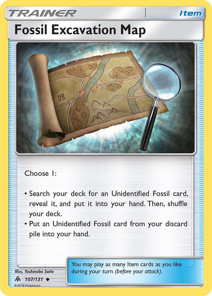 Fossil Excavation Map (107/131) [Sun & Moon: Forbidden Light] | Exor Games Dartmouth