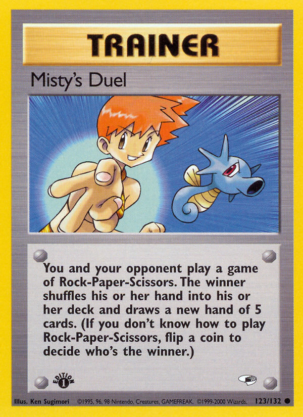 Misty's Duel (123/132) [Gym Heroes 1st Edition] | Exor Games Dartmouth