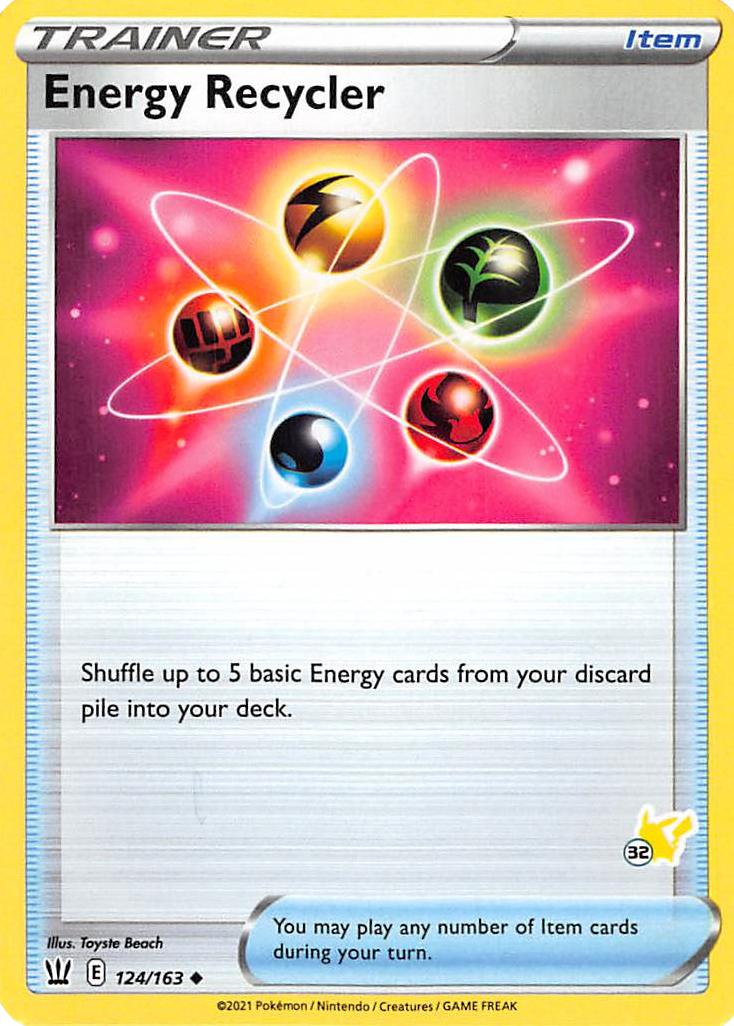 Energy Recycler (124/163) (Pikachu Stamp #32) [Battle Academy 2022] | Exor Games Dartmouth