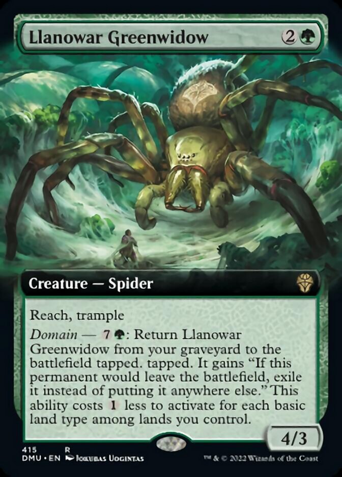 Llanowar Greenwidow (Extended Art) [Dominaria United] | Exor Games Dartmouth