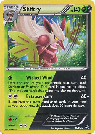 Shiftry (11/114) (Cosmos Holo) [XY: Steam Siege] | Exor Games Dartmouth