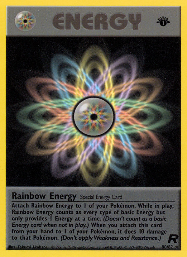 Rainbow Energy (80/82) [Team Rocket 1st Edition] | Exor Games Dartmouth