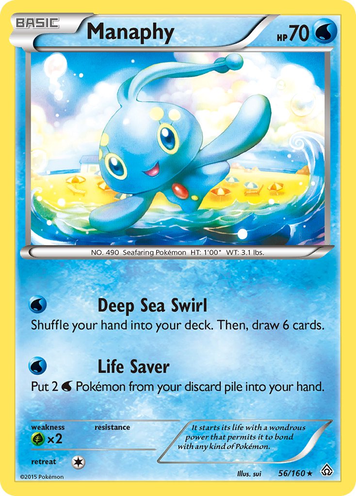 Manaphy (56/160) (Battle Arena Deck Exclusive) (Theme Deck Exclusive) [XY: Primal Clash] | Exor Games Dartmouth