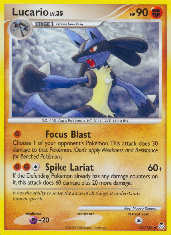 Lucario (61/146) [Diamond & Pearl: Legends Awakened] | Exor Games Dartmouth