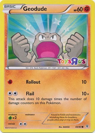 Geodude (43/83) (Toys R Us Promo) [XY: Generations] | Exor Games Dartmouth