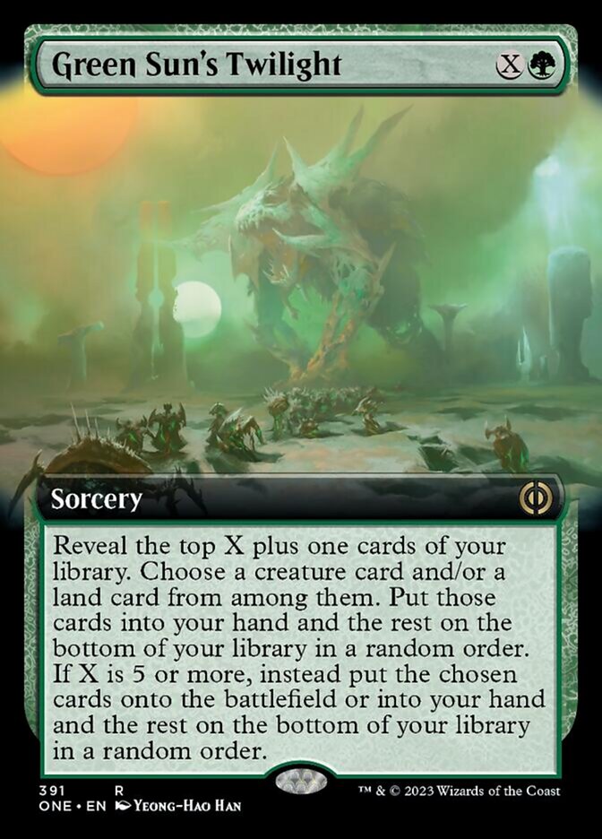 Green Sun's Twilight (Extended Art) [Phyrexia: All Will Be One] | Exor Games Dartmouth