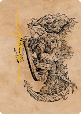 Miirym, Sentinel Wyrm Art Card (Gold-Stamped Signature) [Commander Legends: Battle for Baldur's Gate Art Series] | Exor Games Dartmouth