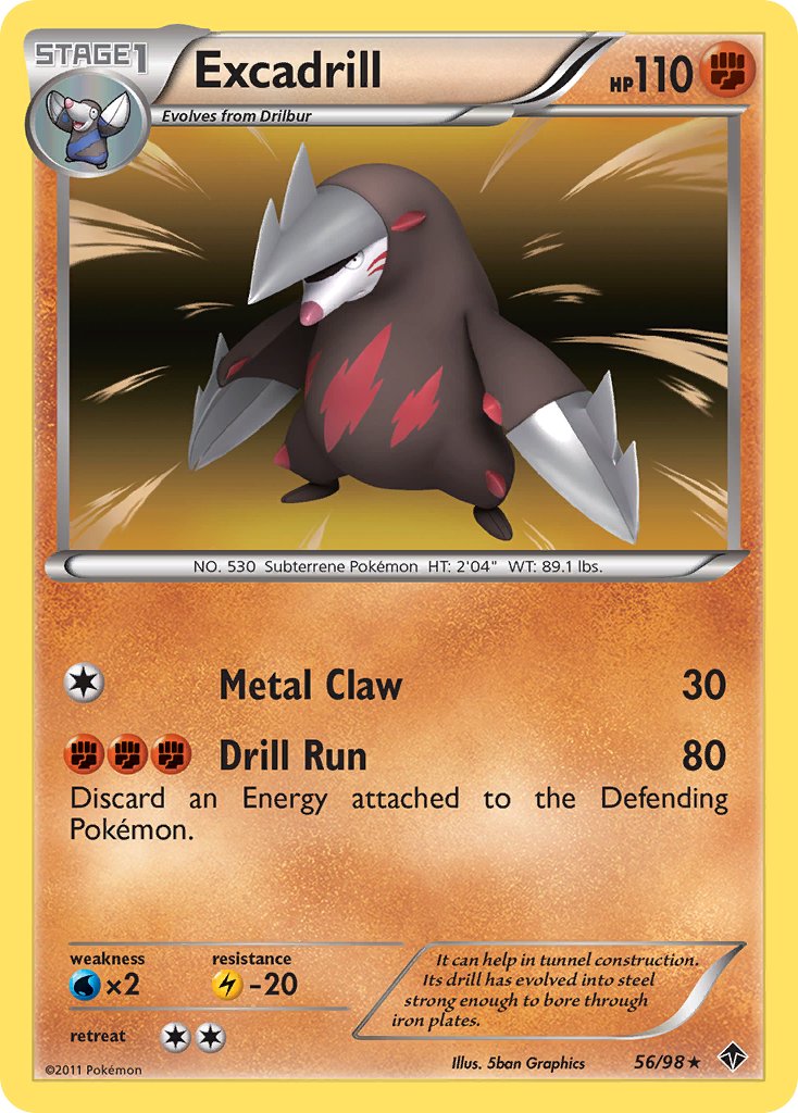 Excadrill (56/98) (Cosmos Holo) (Blister Exclusive) [Black & White: Emerging Powers] | Exor Games Dartmouth