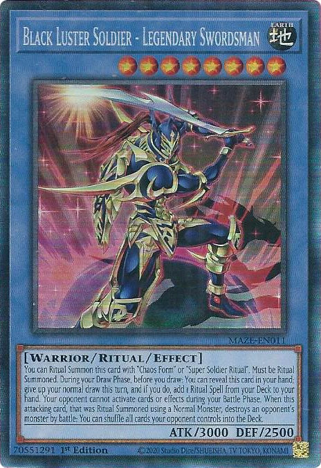 Black Luster Soldier - Legendary Swordsman [MAZE-EN011] Collector's Rare | Exor Games Dartmouth