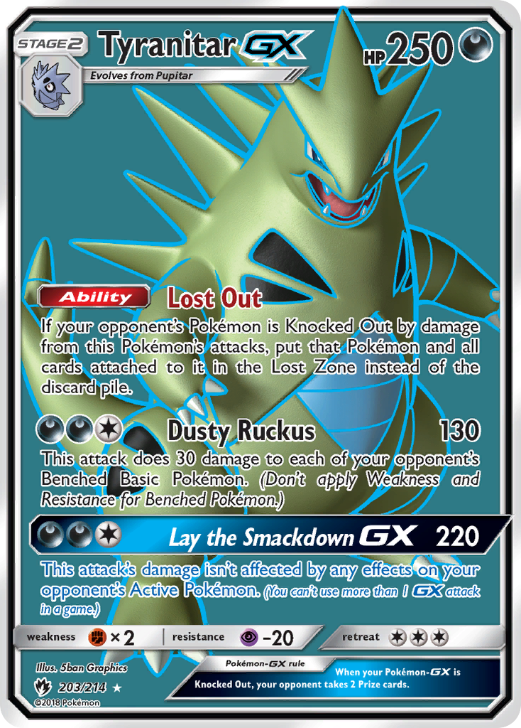 Tyranitar GX (203/214) [Sun & Moon: Lost Thunder] | Exor Games Dartmouth