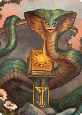 Guardian Naga Art Card (Gold-Stamped Signature) [Commander Legends: Battle for Baldur's Gate Art Series] | Exor Games Dartmouth