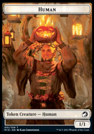 Human // Devil Double-sided Token [Innistrad: Midnight Hunt Tokens] | Exor Games Dartmouth