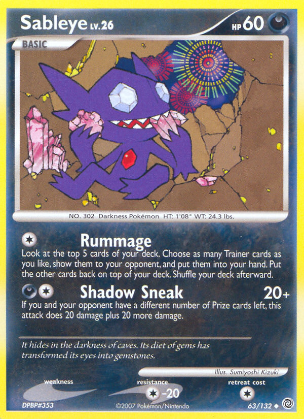 Sableye (63/132) [Diamond & Pearl: Secret Wonders] | Exor Games Dartmouth