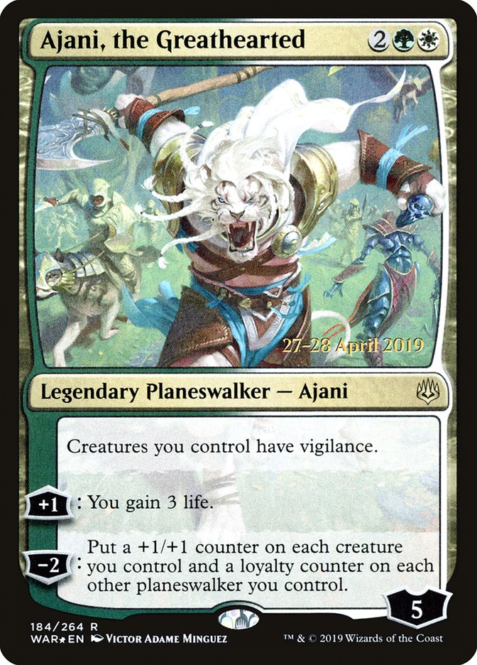 Ajani, the Greathearted  [War of the Spark Prerelease Promos] | Exor Games Dartmouth