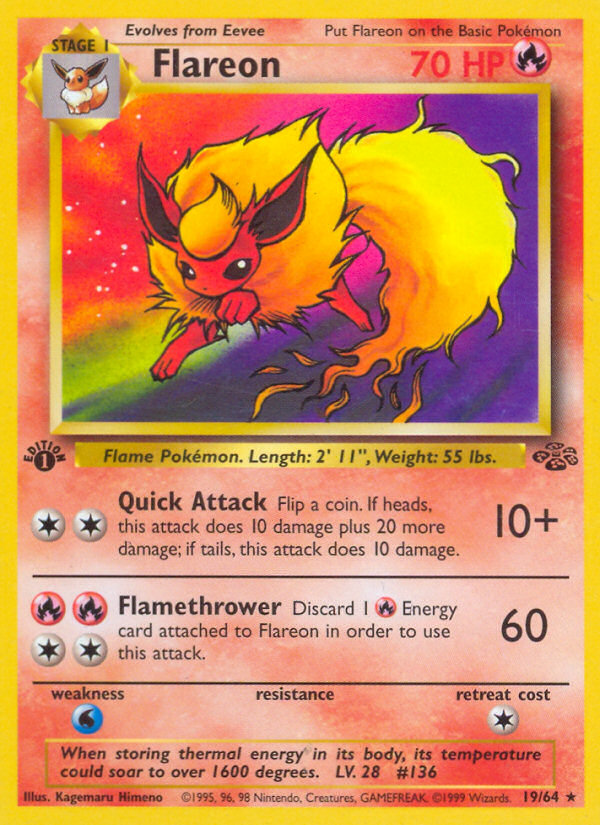 Flareon (19/64) [Jungle 1st Edition] | Exor Games Dartmouth