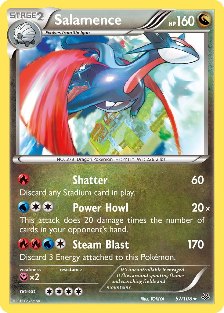 Salamence (57/108) (Theme Deck Exclusive) [XY: Roaring Skies] | Exor Games Dartmouth