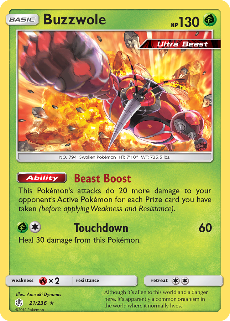 Buzzwole (21/236) [Sun & Moon: Cosmic Eclipse] | Exor Games Dartmouth