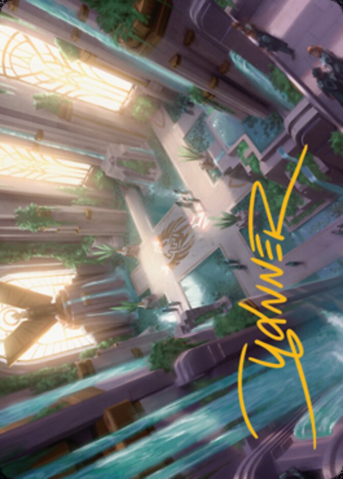Spara's Headquarters Art Card (Gold-Stamped Signature) [Streets of New Capenna Art Series] | Exor Games Dartmouth