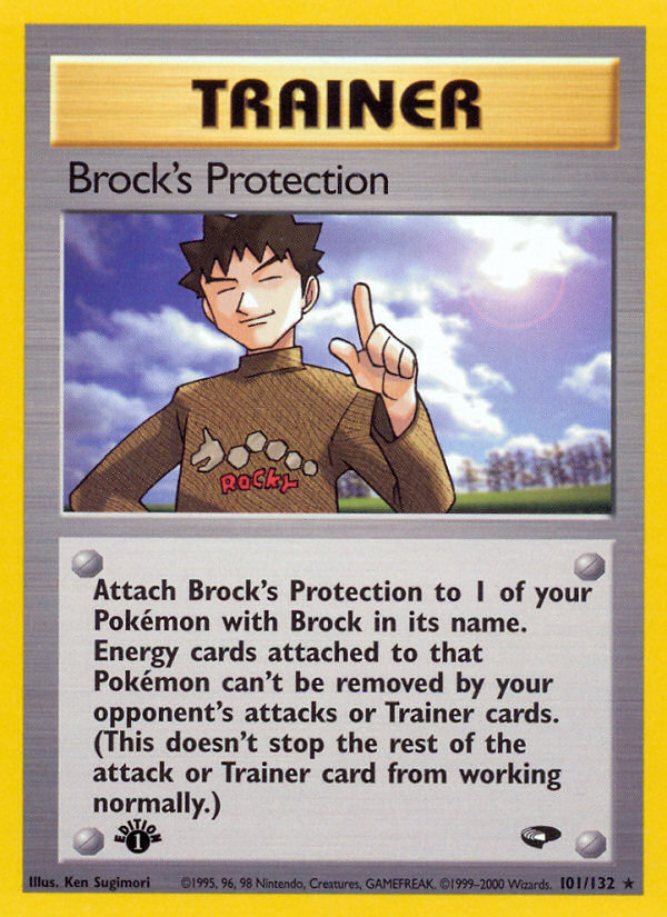 Brock's Protection (101/132) [Gym Challenge 1st Edition] | Exor Games Dartmouth