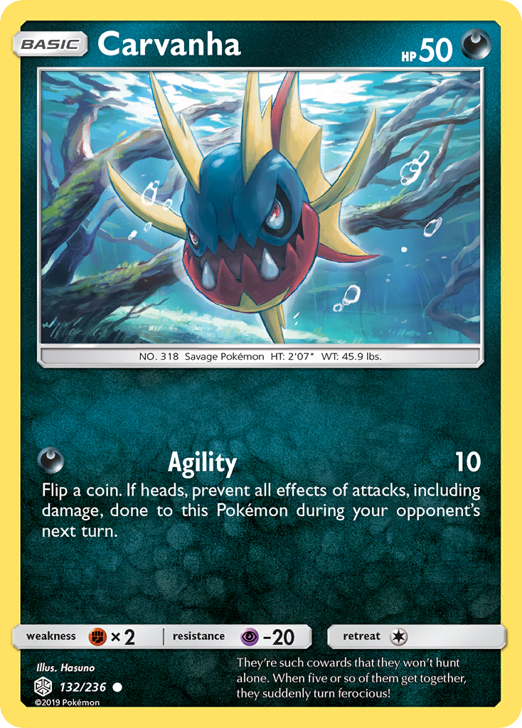 Carvanha (132/236) [Sun & Moon: Cosmic Eclipse] | Exor Games Dartmouth