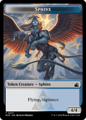 Spirit (0018) // Sphinx Double-Sided Token [Ravnica Remastered Tokens] | Exor Games Dartmouth