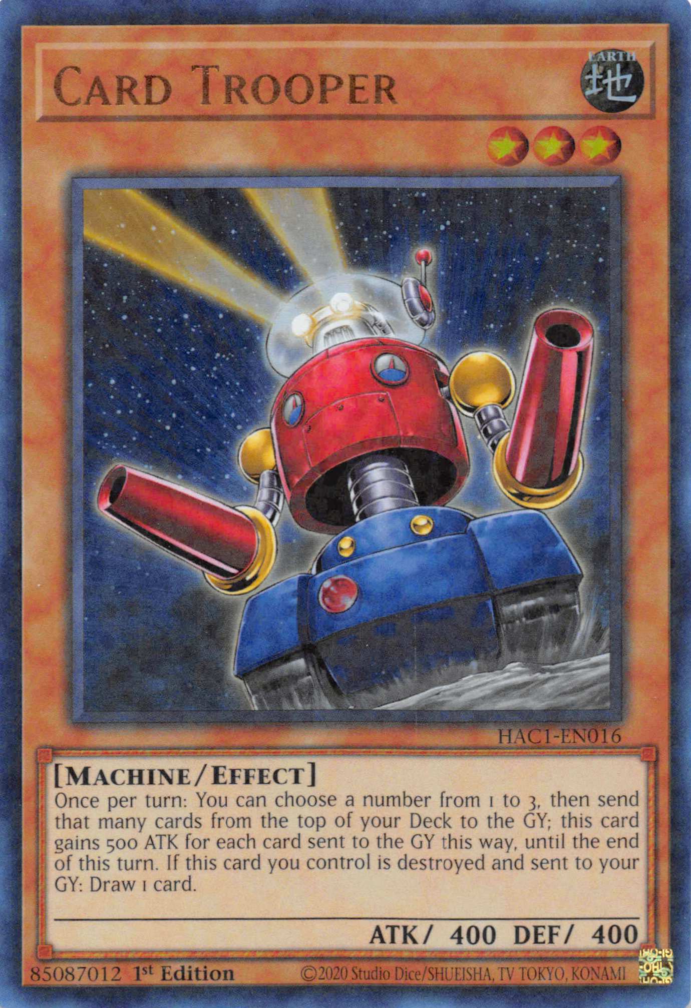 Card Trooper (Duel Terminal) [HAC1-EN016] Parallel Rare | Exor Games Dartmouth