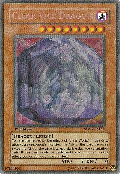 Clear Vice Dragon [SOVR-EN098] Secret Rare | Exor Games Dartmouth