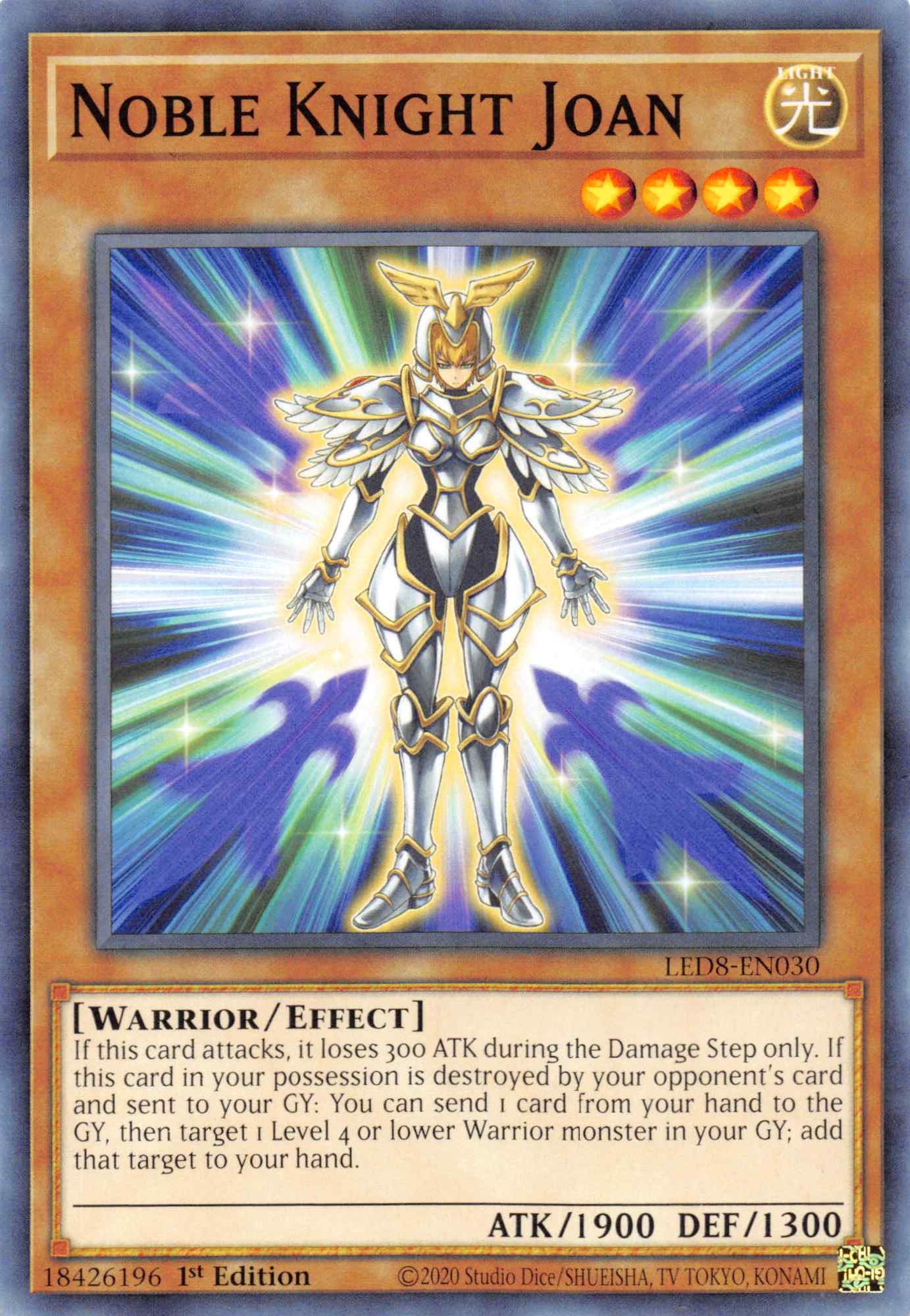 Noble Knight Joan [LED8-EN030] Common | Exor Games Dartmouth