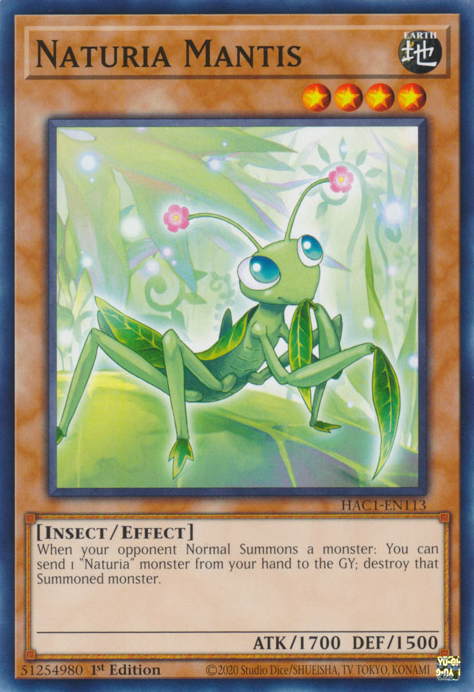 Naturia Mantis [HAC1-EN113] Common | Exor Games Dartmouth