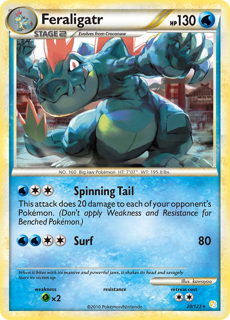 Feraligatr (20/123) (Theme Deck Exclusive) [HeartGold & SoulSilver: Base Set] | Exor Games Dartmouth