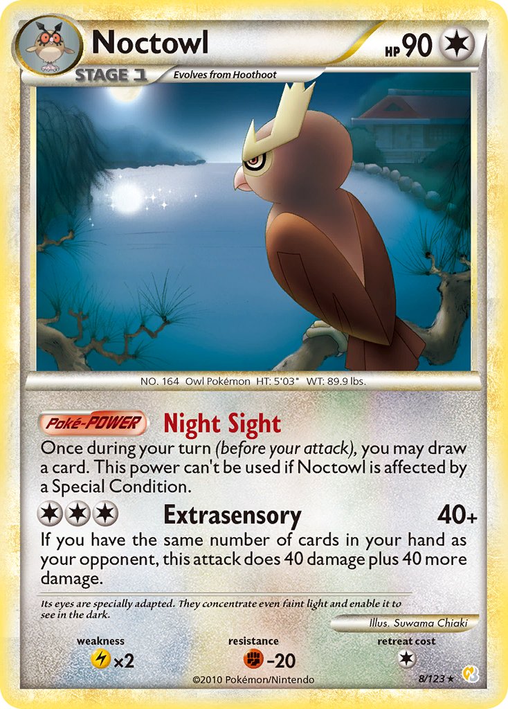 Noctowl (8/123) (Theme Deck Exclusive) [HeartGold & SoulSilver: Base Set] | Exor Games Dartmouth