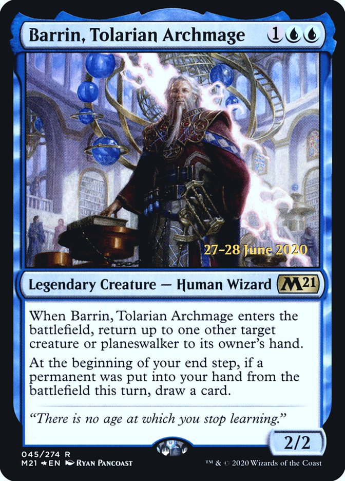 Barrin, Tolarian Archmage  [Core Set 2021 Prerelease Promos] | Exor Games Dartmouth