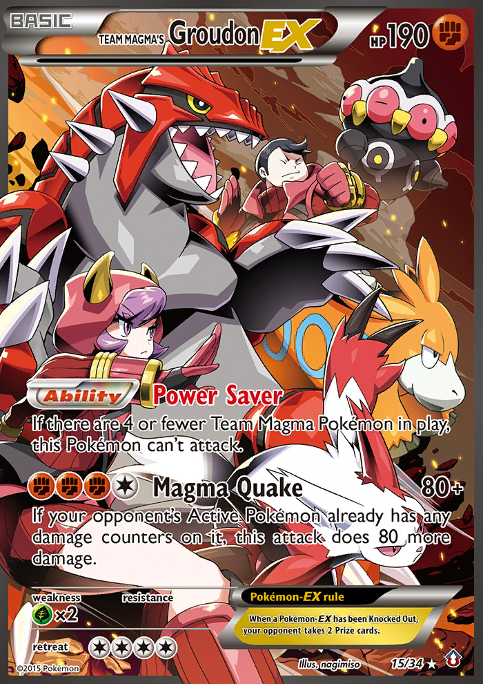 Team Magma's Groudon ex (15/34) [XY: Double Crisis] | Exor Games Dartmouth