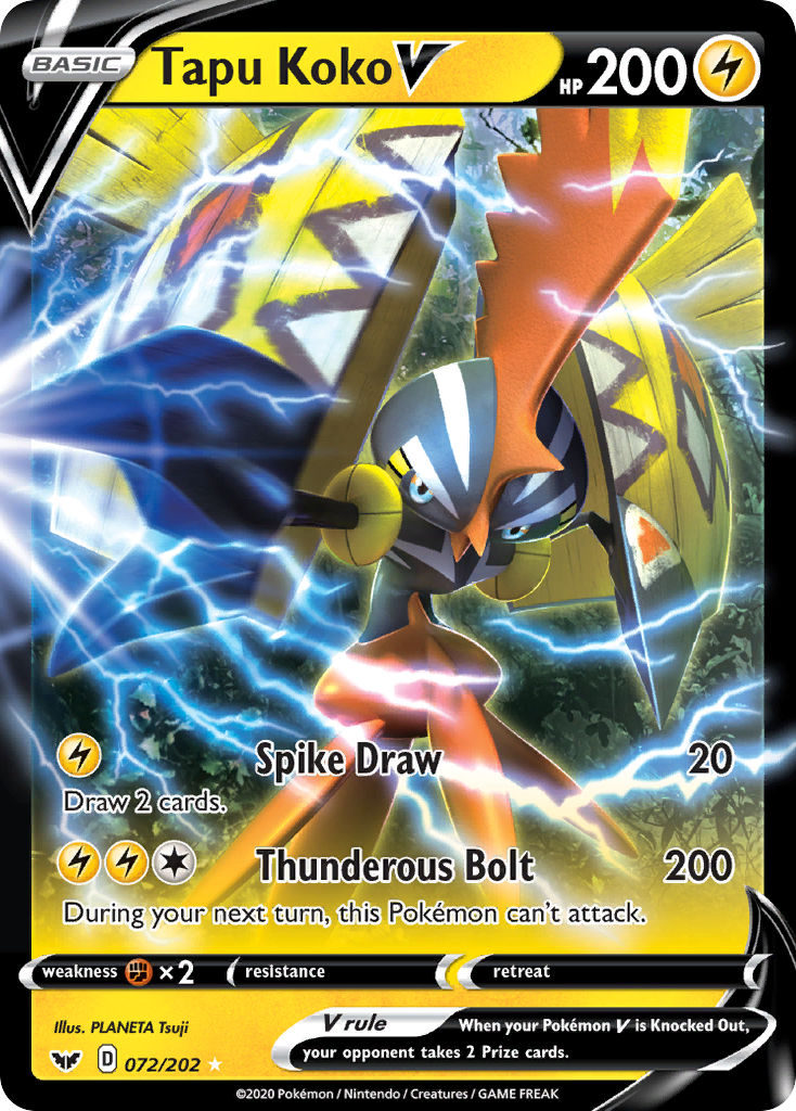 Tapu Koko V (072/202) [Sword & Shield: Base Set] | Exor Games Dartmouth