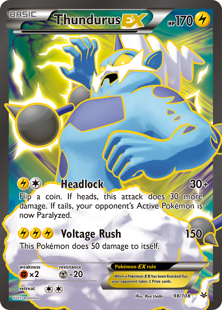 Thundurus EX (98/108) [XY: Roaring Skies] | Exor Games Dartmouth