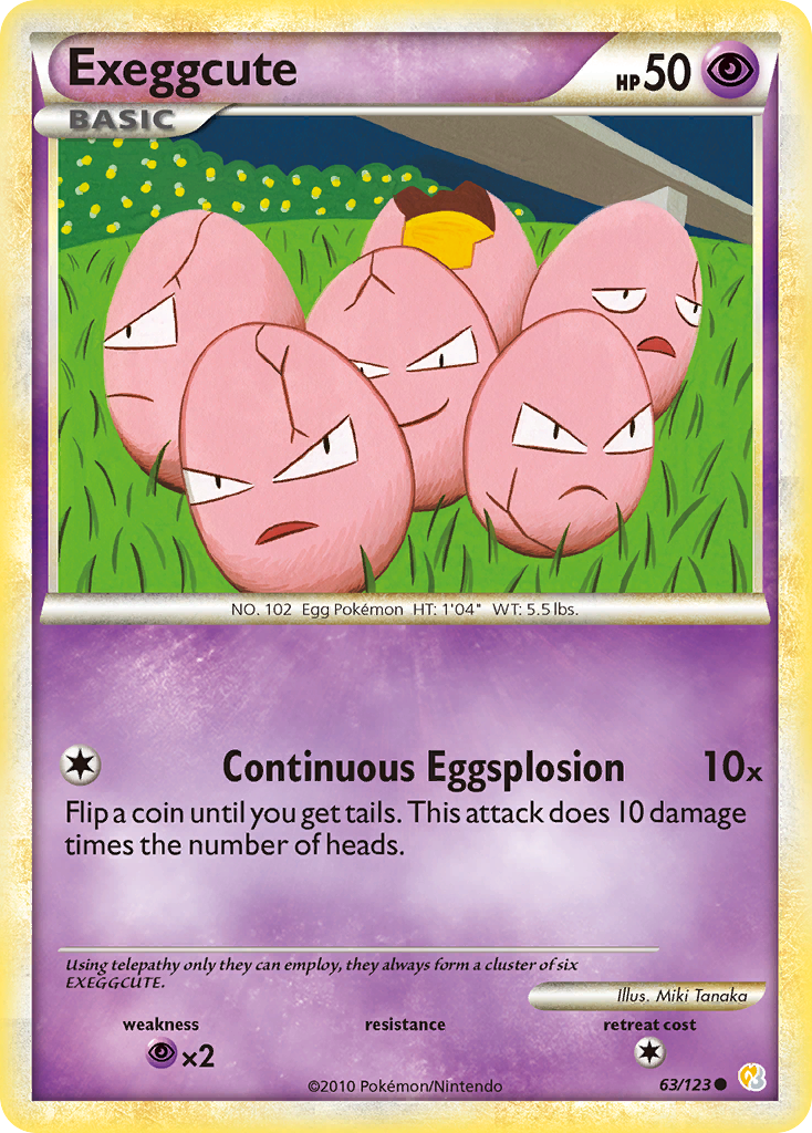 Exeggcute (63/123) [HeartGold & SoulSilver: Base Set] | Exor Games Dartmouth