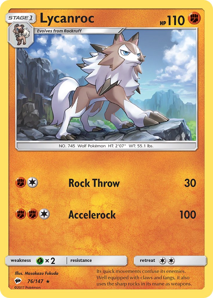 Lycanroc (76/147) (Theme Deck Exclusive) [Sun & Moon: Burning Shadows] | Exor Games Dartmouth