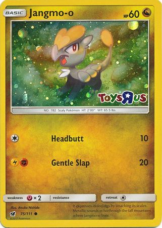 Jangmo o (75/111) (Toys R Us Promo) [Sun & Moon: Crimson Invasion] | Exor Games Dartmouth