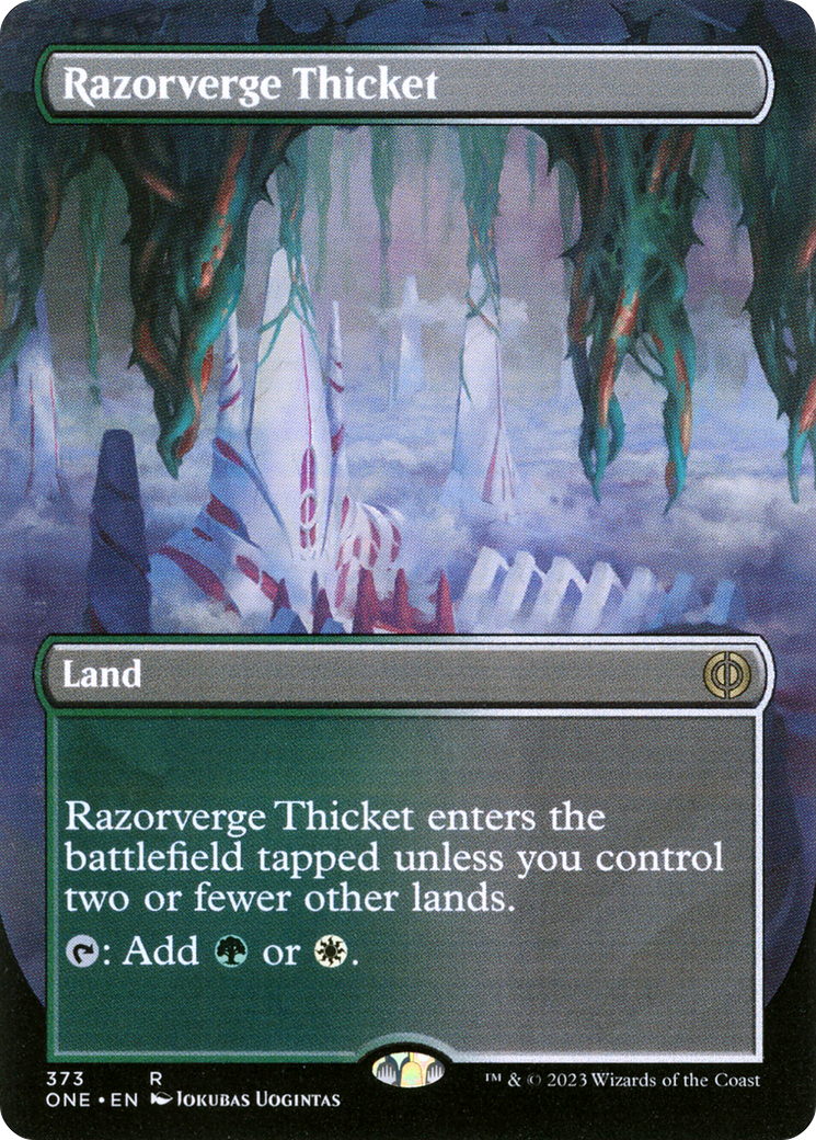 Razorverge Thicket (Borderless Alternate Art) [Phyrexia: All Will Be One] | Exor Games Dartmouth