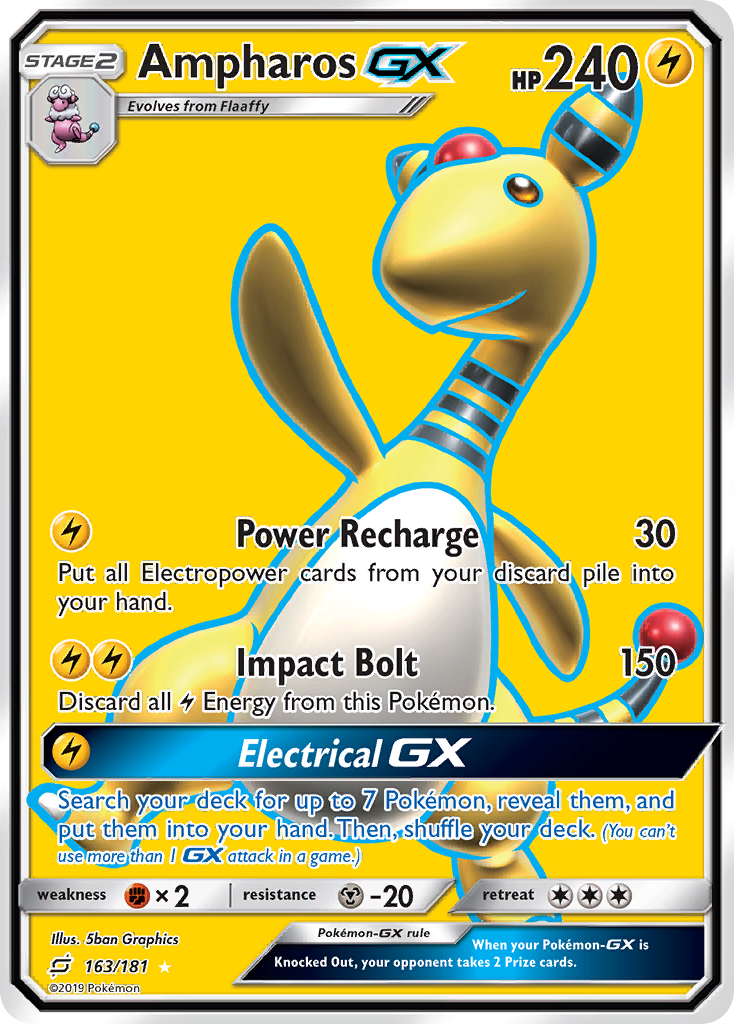 Ampharos GX (163/181) [Sun & Moon: Team Up] | Exor Games Dartmouth