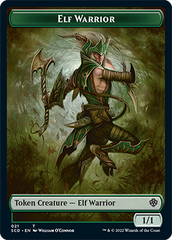 Elf Warrior // Cat Beast Double-Sided Token [Starter Commander Decks] | Exor Games Dartmouth