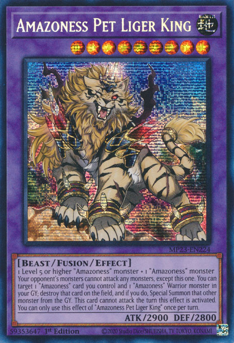 Amazoness Pet Liger King [MP23-EN224] Prismatic Secret Rare | Exor Games Dartmouth