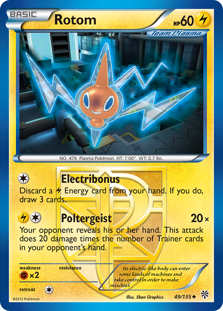 Rotom (49/135) [Black & White: Plasma Storm] | Exor Games Dartmouth