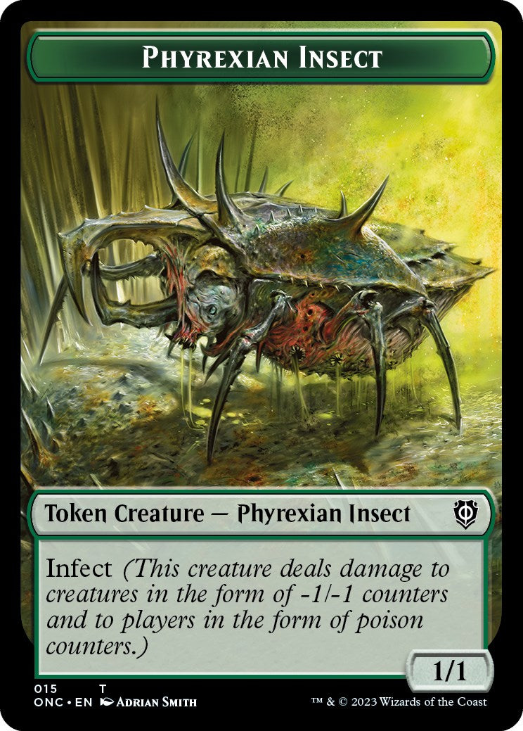 Phyrexian Mite // Phyrexian Insect Double-Sided Token [Phyrexia: All Will Be One Commander Tokens] | Exor Games Dartmouth