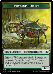 Phyrexian Wurm // Phyrexian Insect Double-Sided Token [Phyrexia: All Will Be One Commander Tokens] | Exor Games Dartmouth