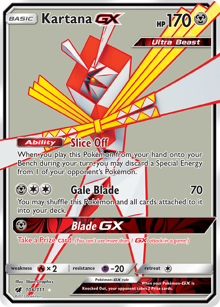 Kartana GX (106/111) [Sun & Moon: Crimson Invasion] | Exor Games Dartmouth